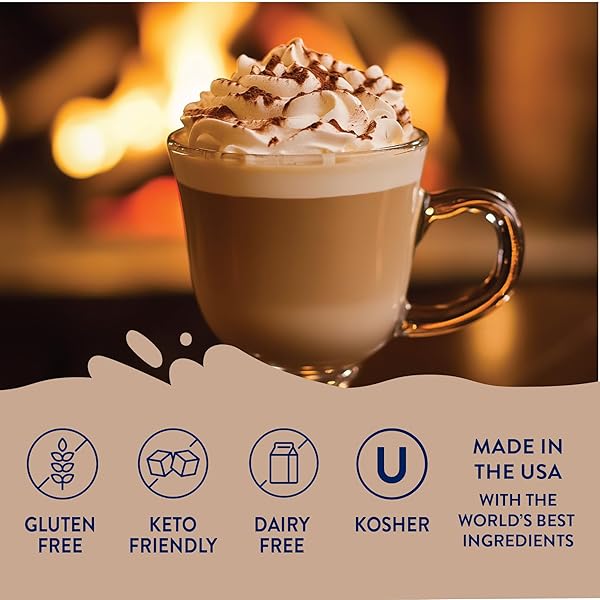JORDAN’S SKINNY SYRUPS SUGAR FREE COFFEE SYRUP, WHITE CHOCOLATE MOCHA FLAVOR MIX, ZERO CALORIE FLAVORING FOR CHAI LATTE, PROTEIN SHAKE, COCKTAIL & MORE, GLUTEN FREE, KETO FRIENDLY, 25.4 FL OZ, 1 PACK