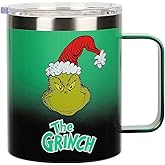 Bioworld The Grinch Face 14 Oz. Vacuum Sealed Stainless Steel Coffee Mug