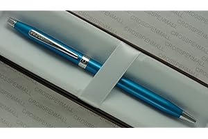 Cross Limited Series Century Classic Colors Tender Splash of Pearlescent Teal Blue and Extremely Polished Appointments with Jewelry-quality Center Band Ballpoint Pen