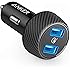 Anker 39W Dual USB Car Charger with Quick Charge 3.0, PowerDrive Speed 2 for Galaxy S7/S6/Edge/Plus, PowerIQ for iPhone Xs/XS Max/XR/X/8/7/6/Plus, iPad Pro/Air 2/Mini, LG, Nexus, HTC and More
