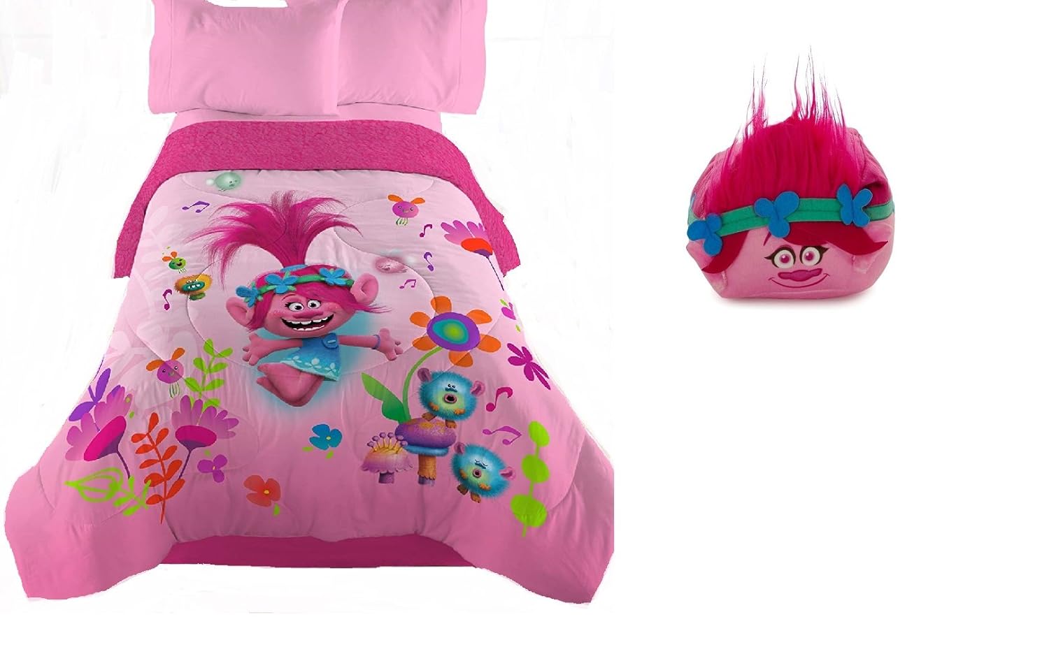 Trolls Princess Poppy Twin Full Reversible Comforter Travel
