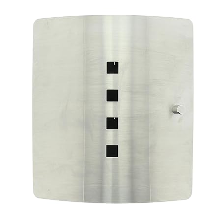 BURG-WÄCHTER Wand-Schlüsselbox mit 10 Haken und Magnetverschluss, Quad 6204/10 Ni, Edelstahl/Stahlblech