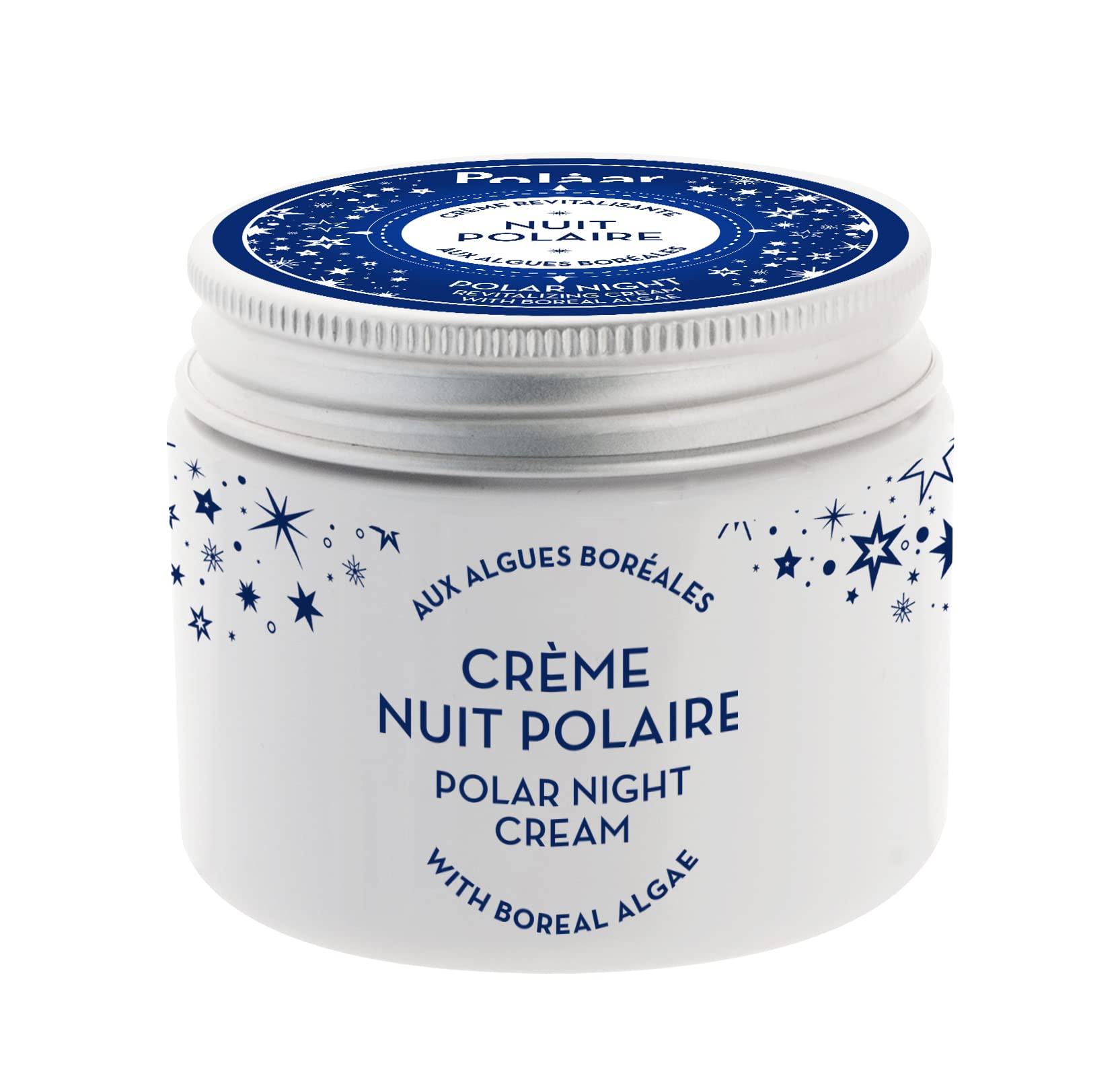 Polåar - Polar Night Revitalizing Cream with Boreal Algae - Anti-Aging, Smoothing, Regenerating, Detoxifying Moisturizing Night Cream - Vegan, Cruelty Free, Made in France - 50 ml