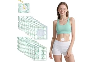 LUKTOMAO Castor Oil Belly Button Patch, 40PCS Organic Cotton Pack with PU Film, Self-Adhesive Castor Oil Patches, Highly Absorbent, Leak-Proof Design, Portable, Easy to Use