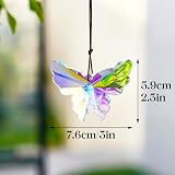 H&D Crystal Butterfly 76mm Hanging Prism Suncatcher for Home Decor view 5