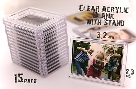 NSD5 imanes de acrílico con soporte en blanco transparente para ...