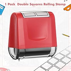 Nezyo Rolling Stamp 2 Squares Self Inking Black Ink