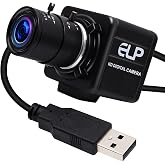 ELP Low Illumination USB Camera HD Manual Zoom 4mm Lens PC CMERA for Computer Mini UVC Webcam 0.01lux Industrial Webcamera 960P AR0130 Security Lightburn Cam for Laptop