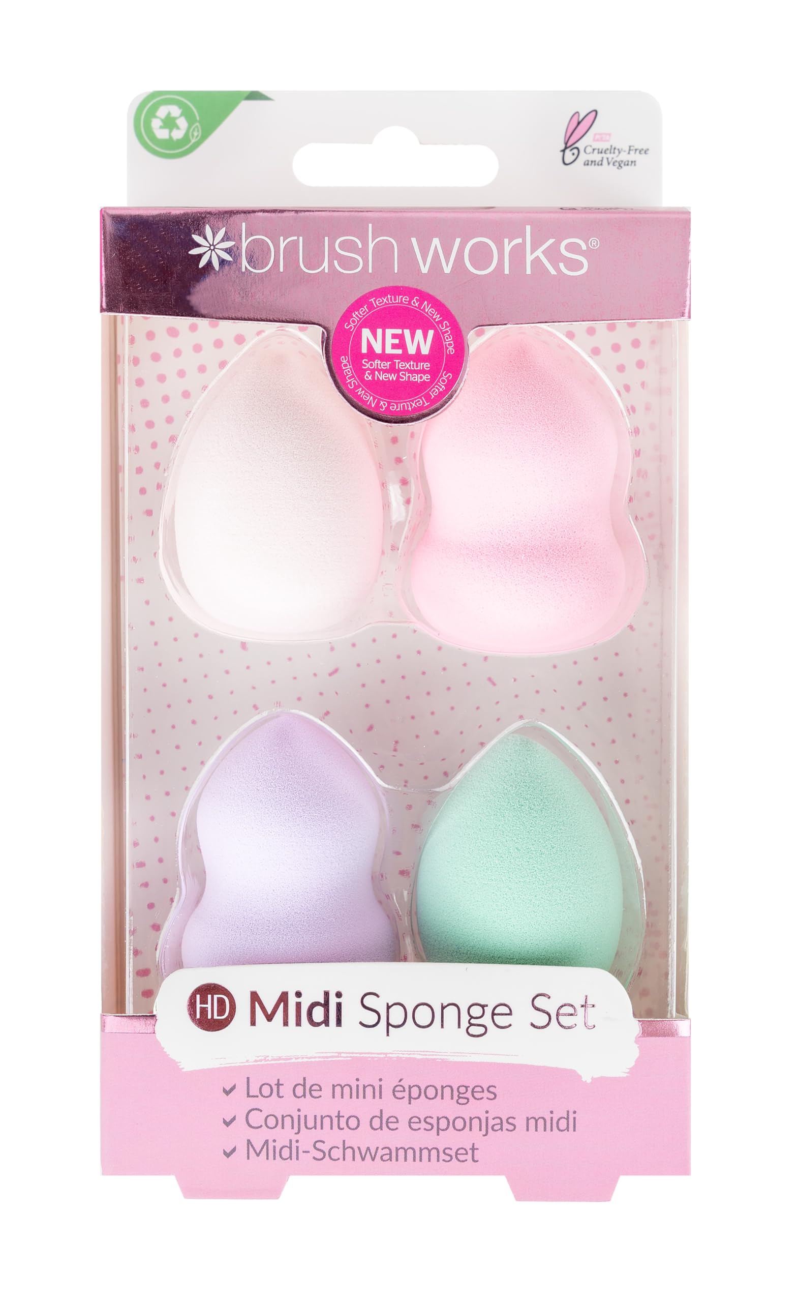 Brushworks HD Midi Blender Sponge Set