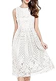 VEIISAR Women Stylish Floral Lace Sleeveless Scoop