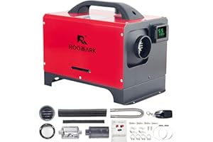 ROOMARK Diesel Heater, All in One - 5KW 12V with 5L/1.3Gal Fuel Tank, Remote Control and LED Control Fast Heating Low Noise for truck, Trailer, Camper, Van, Boat (Basic, 5KW-W)