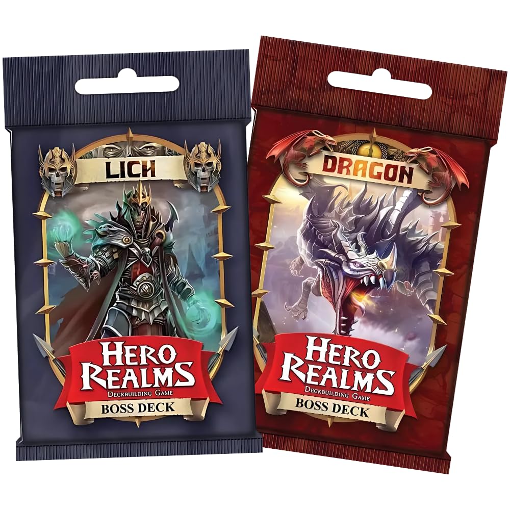 Wise Wizard Games Hero Realms Bundle: Dragon and Lich Boss Decks