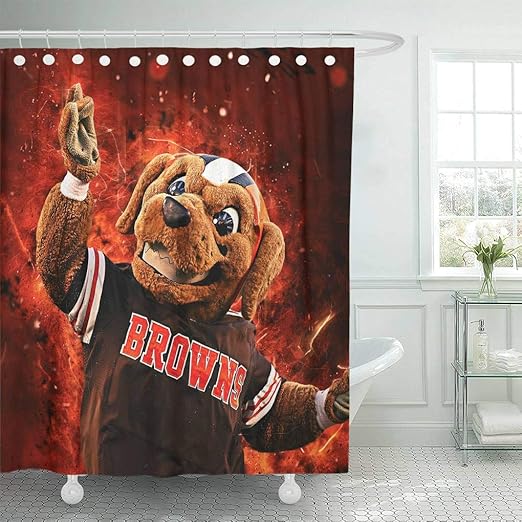 Amazon Com Ladble Decor Shower Curtain Set With Hooks Chomps