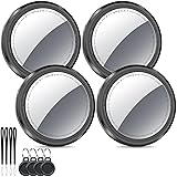 QCOQ Air Tracker Tags-4 Pack Black | Bluetooth