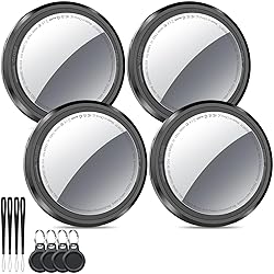 QCOQ Air Tracker Tags-4 Pack Black | Bluetooth