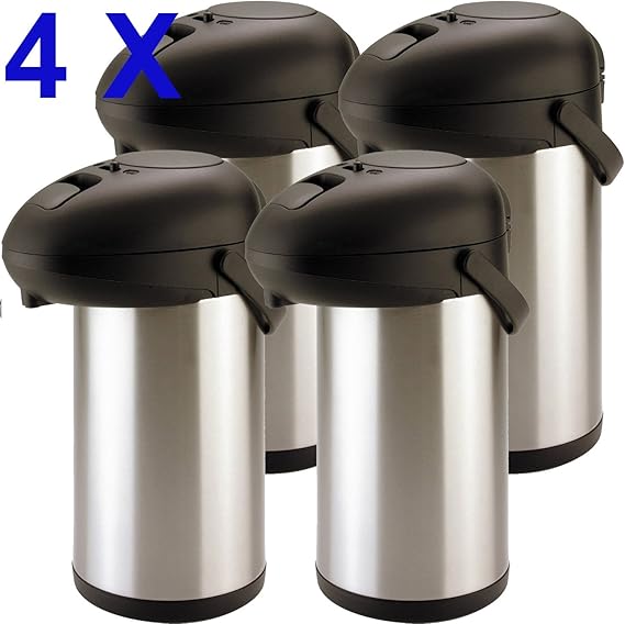 5L 5000ml AirPot Flask Hot Cold Stainless Steel Pump Action Vacuum