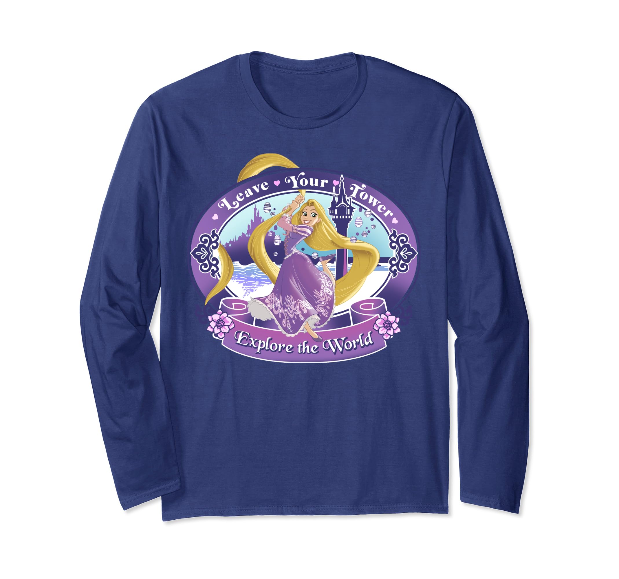 Disney Tangled Explore The World Circle Banner Long Sleeve T-Shirt