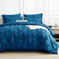 CozyLux Teal Comforter Set Queen - 7 Pieces Bed in
