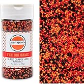 Mystic Sprinkles The Big Game Nonpareil Mix 3.8oz Bottles (Black, Orange & Red)