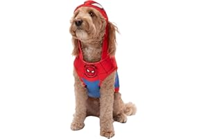 MARVEL Spider-Man Pet Hoodie - Sleeveless Hooded Pet Shirt with Costume Design (X-Large)