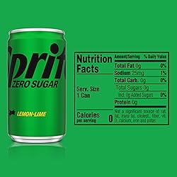 Sprite Zero Sugar Lemon Lime Diet Soda Pop Soft