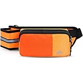 HTZPLOO Fanny Pack for Women Men with Water Bottle Holder,Waist Bag for Hiking,Travel,Running,Dog Walking,Workout,Cycling (Orange)