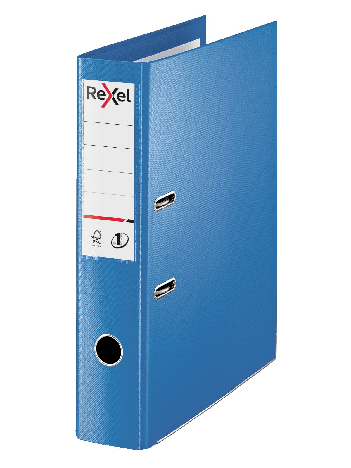 Rexel Choices, Foolscap Lever Arch File, 75 mm Spine, 500 Sheet Capacity, Plastic Cover, File Folder, 2115512, Light Blue