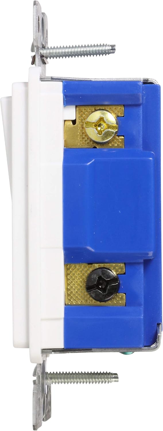 Eaton 7504W-SP-L 15-Amp, 120-Volt Standard Grade 4-Way Decorator Switch, White - Wall Light Switches - 