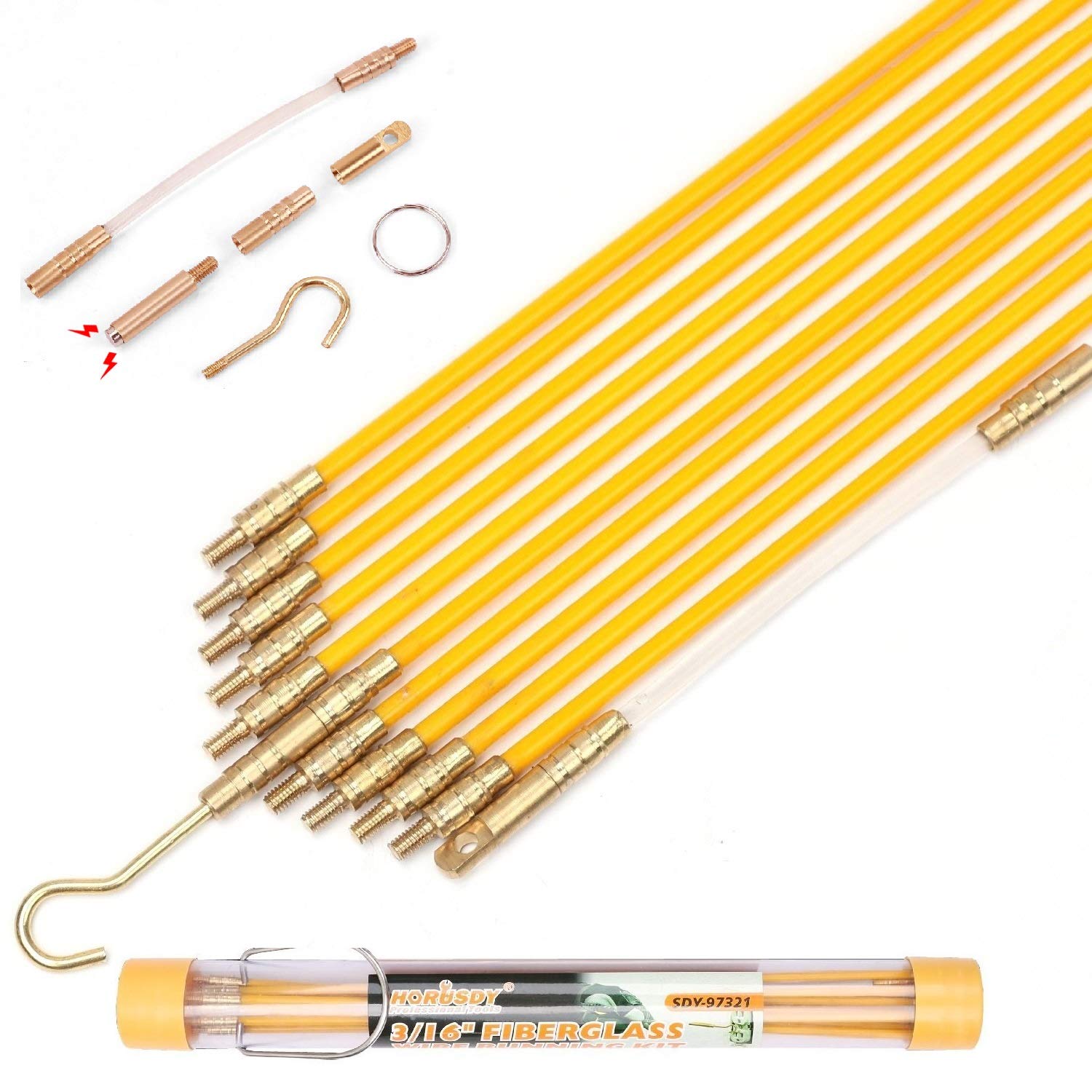 11 Fiberglass Running Wire Cable Coaxial Electrical Fish Tape