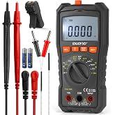 ENJOYVO EJ8010 TRMS 5999 Counts Auto-Ranging Digital Multimeter | Voltage, current, resistance, capacitance, frequency, temperature, continuity, LED flashlight and CAT III 600V.