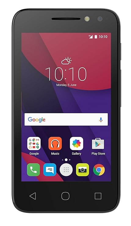 Alcatel 4034F-2AALID1 Pixi 4-4 3G Smartphone (10,2 cm (4 Zoll), Android, 3 Megapixel Kamera, 4 GB Speicher, 32 GB SD-Karten-S