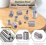 Keadic 140pcs Helicoil Screw Repair Sleeve Kit M3-M12 Stainless Steel view 3