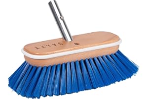 SALTY CAPTAIN EST - 2019 Salty Captain Bristle Boat Deck Brush 8" – Cleaning for All Surfaces, Stains & Salt Build-Up – Compatible with Most Threaded Poles – Durable Marine-Grade Design