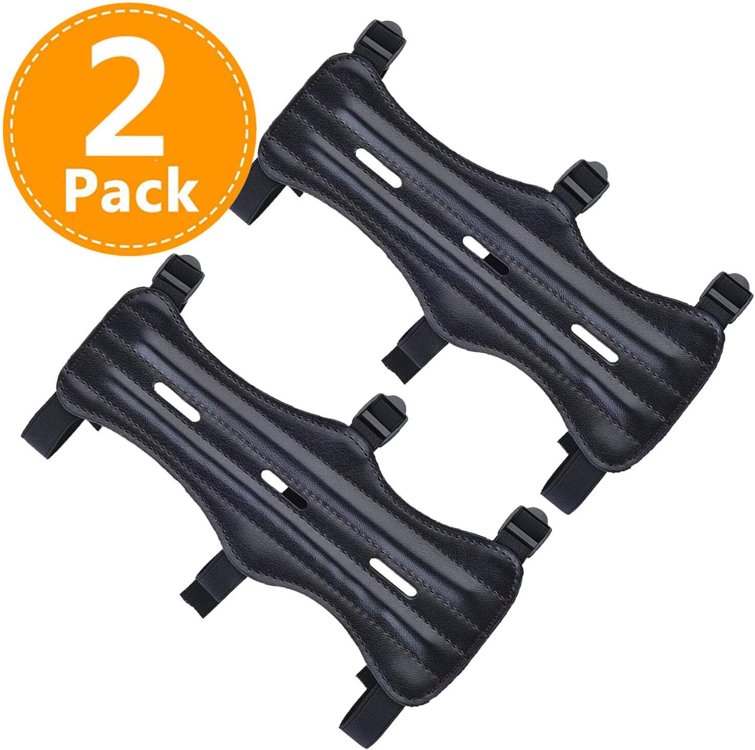 Archery Arm Guards Leather Forearm Protector Adjustable Bow Armguard