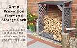 Callow Retail Log Store - Grey Solid Pine Wood Firewood Rack view 5