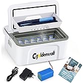 CGOLDENWALL Portable Insulin Cooler Box for Max.12 Pens, 7.5 * 3 * 2.7inches Internal Capacity 32-64℉ Setting with 5V 13600MA