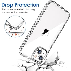 Hython for iPhone 14 Plus Case Clear, Non Yellowing