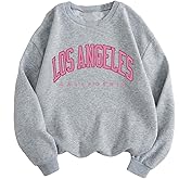 SweatyRocks Women's Letter Graphic Sweatshirt Crewneck Long Sleeve Casual Pullover Tops