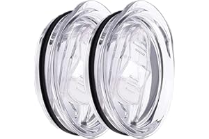 ILOVYO Compatible with Yeti Lids 20 oz Replacement Lid, Ozark Trail and More Splash Resistant Lids Spill Proof Tumbler Lid Clear Cup Silicone Sliding Covers BPA Free(2 Pack)