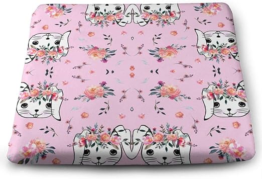 Amazon Co Jp イースターバニー 座面クッション おしゃれ 低反発 座布団 人気 高級感 記憶泡 スクエア クッション 滑り止め付き 厚い チェアパッド 通気性 椅子 クッション ホーム キッチン