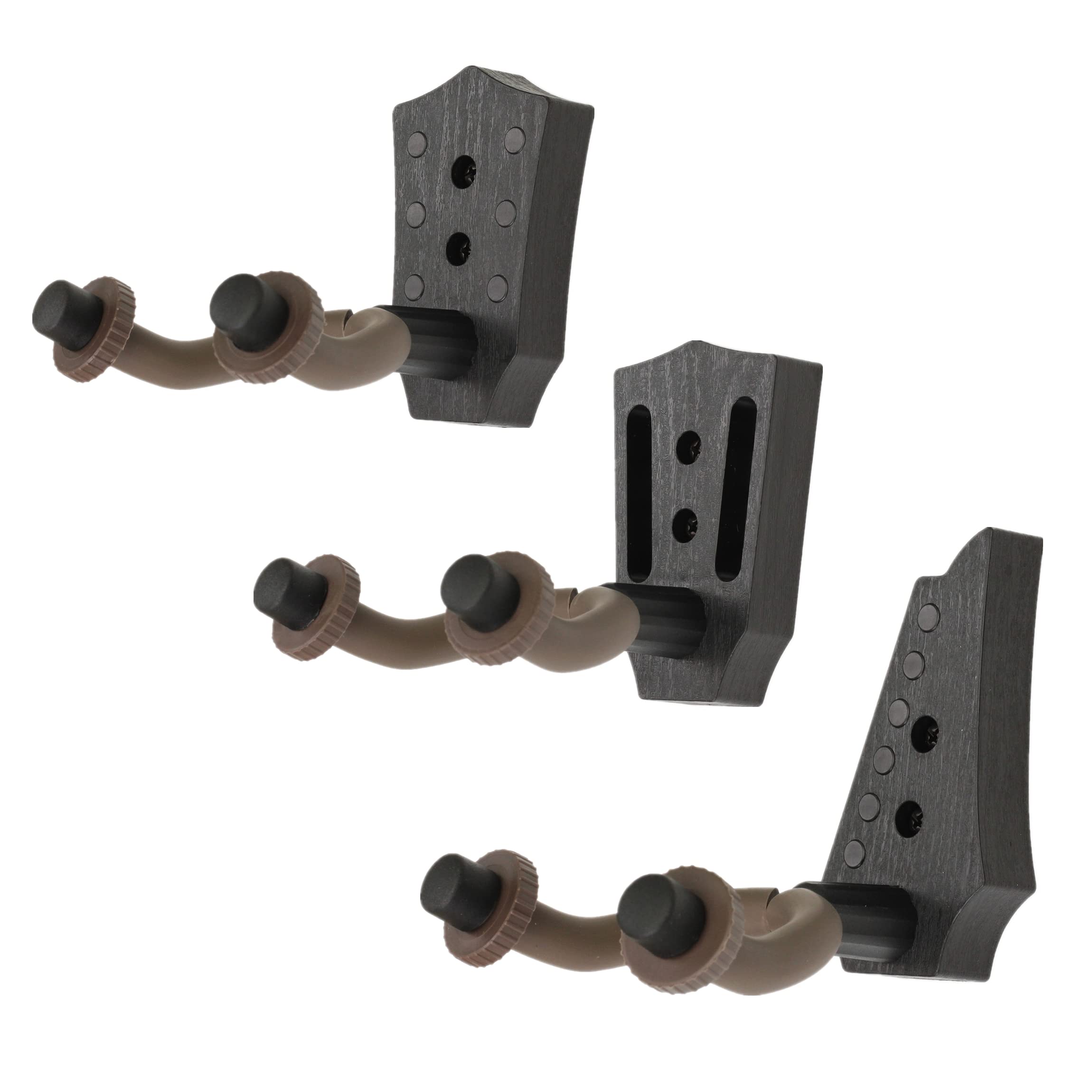 MuzcYM Wall Mount Guitar Hanger Hook Holder Classical Guitar Shape Head ABS Base Imitation of Ebony