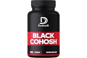 DEDICAD 1000mg Black Cohosh for Menopause Hot Flashes - 240 Capsules for 4-Month Supply - Support for Body Management, Women's Health & Immune System