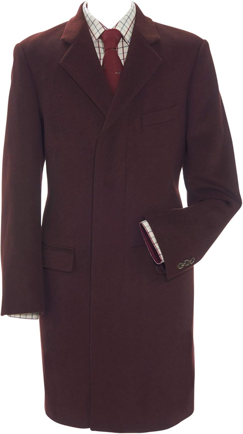 Samuel Windsor Men's Formal Wool Cashmere Mix Overcoat Amazon.co.uk