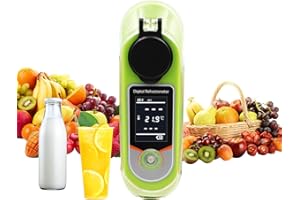 HOJILA Digital Brix Refractometer, Brix Sugar Meter for Fruit, Juice, Vegetables, Range 0~55%