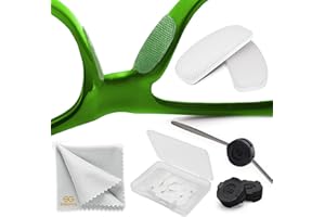 SIGONNA Eyeglass Nose Pads Anti Slip - Eye Glasses Nose Pad 0.5 mm - Silicone Nose Bridge Pads - Nose Grips Non Slip Piece - Sunglass Nose Pads Guards (6 Pairs Transparent Clear) 0.5mm x 7mm x 16mm