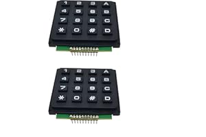 SazkJere 2PCS 4x4 Matrix Keypad 16 Keys Keyboard Module External Keypad Board 4x4 Keys with Pin Header (Welded)