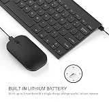 Seenda WGJP-031 Small Wireless Keyboard and Mouse, Ultra Compact USB Combo Black view 3