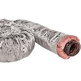 GAF Master Flow 4" X 25' Insulated Flexble Duct with R6 Insulation, offering 33% more insulation than the standard| Comes with UL181 standard of safety and is ETL Listed