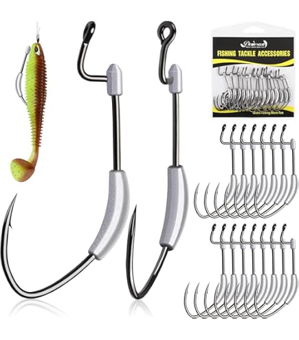 3 prong weighted hook Prey On Adventure Tail-Biters Snagging Treble Fishing (I Prey On Adventure LLC Super Needle Point 10pcs/Pack Weighted Hook with Twist