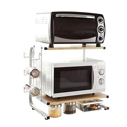 SoBuy®FRG092-N,Soporte para microondas, estante, estantería de cocina, miniestante,ES